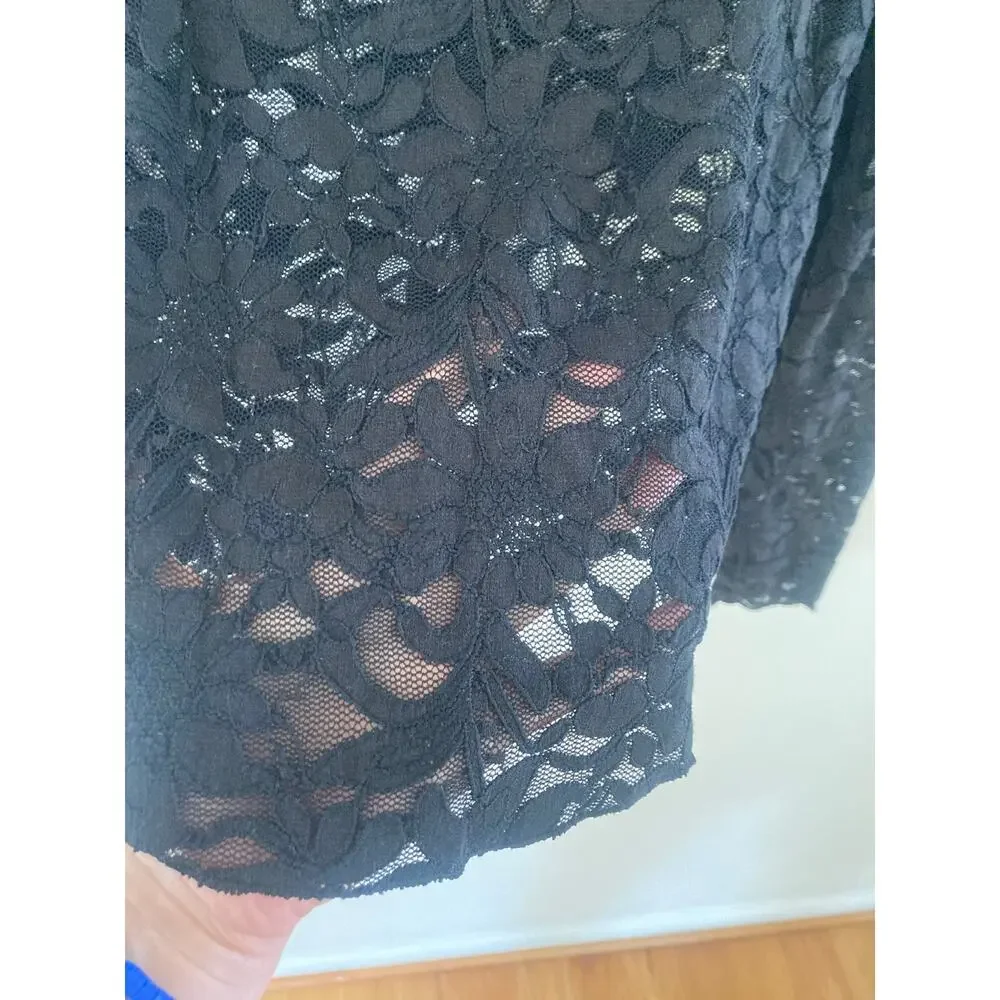 Free People Intimately Long Distance Layering Top S Lace Floral Square Neck